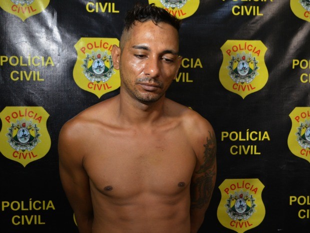 Suspeito negou participação no crime e disse que é inocente (Foto: Aline Nascimento/G1)