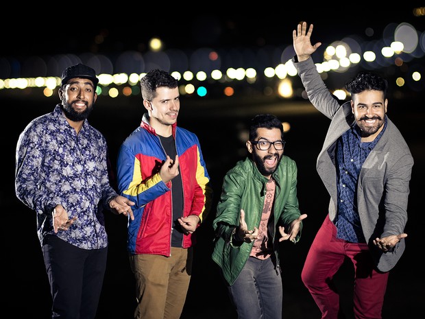 João Freitas, Léo Sales, Edu Araújo e Jorge Badauê criaram a festa Tem Que Dar, onde paga-se quanto quiser para entrar (Foto: Divulgação/ Tem Que Dar)