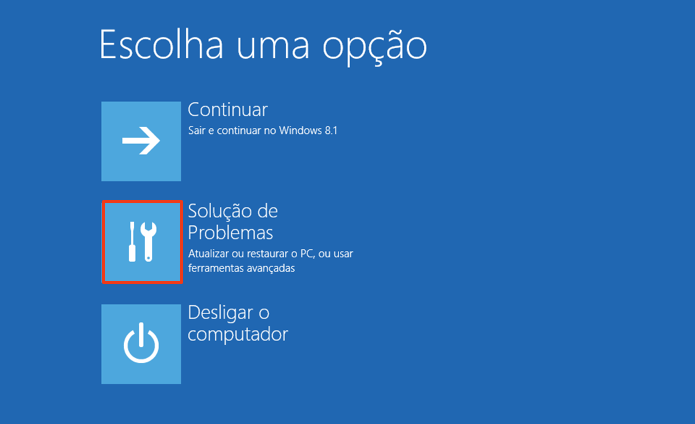 Acesse a solução de problemas do Windows (Foto: Reprodução/Paulo Alves)