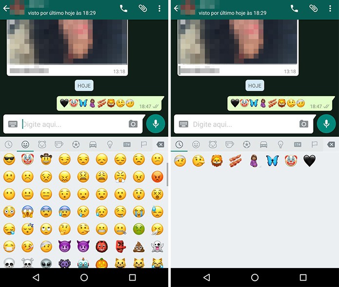 Emojis do Android são os mesmos do iPhone (Foto: Reprodução/Paulo Alves)