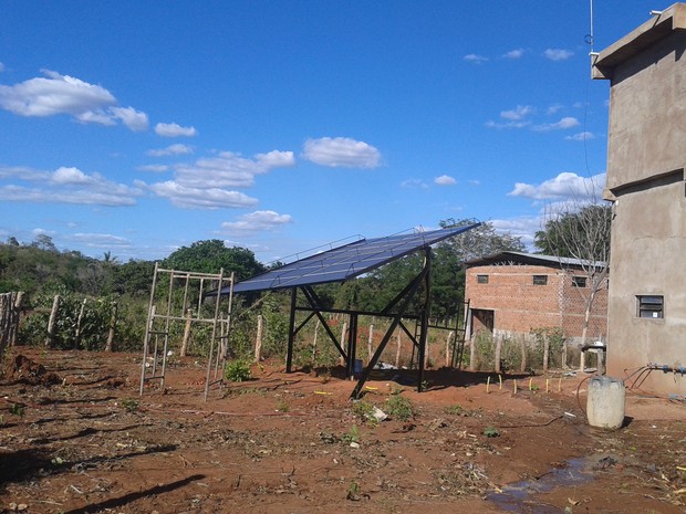 Panel Solar Projeto de Captação de Água (Foto: João Fonseca/Arquivo Pessoal)