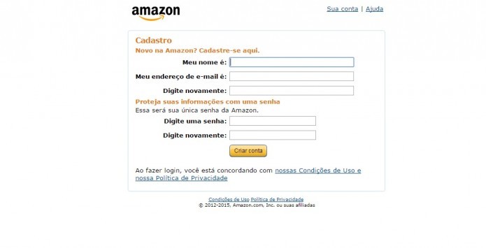 Digite seus dados cadastrais e um e-mail válido (Foto: Reprodução/Paulo Vasconcellos)