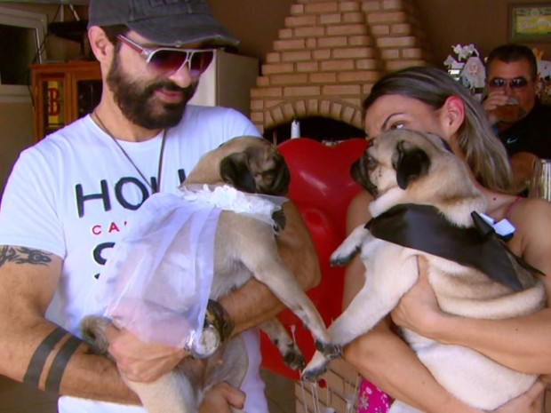 Lanna e seu dono à esquerda, Habib e sua dona à direita (Foto: Reprodução/ EPTV) Lanna e seu dono à esquerda, Habib e sua dona à direita (Foto: Reprodução/ EPTV)