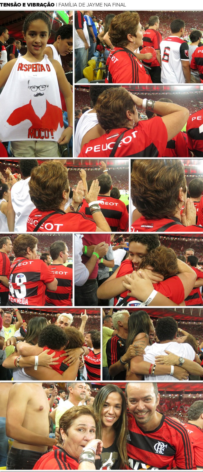 Mosaico Familia Jayme de Almeida, Flamengo x Atlético-PR (Foto: Cintia Barlem)