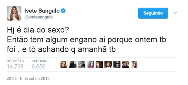 Tweet de Ivete Sangalo (Foto: Reprodução/Twitter)