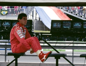 Ayrton Senna, no GP da França de 1992 (Foto: Getty Images)