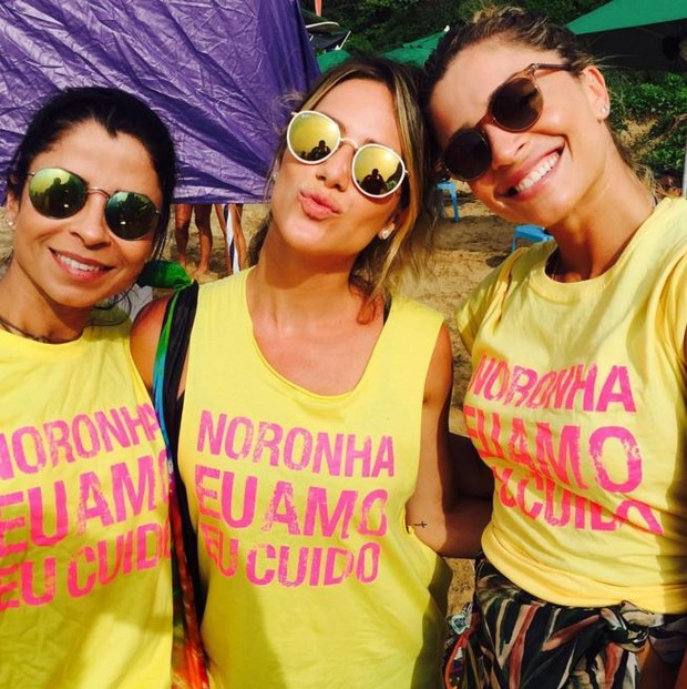 Grazi Massafera, Anna Lima e Giovanna Ewbank em Fernando de Noronha (Foto: Instagram / Reprodução)