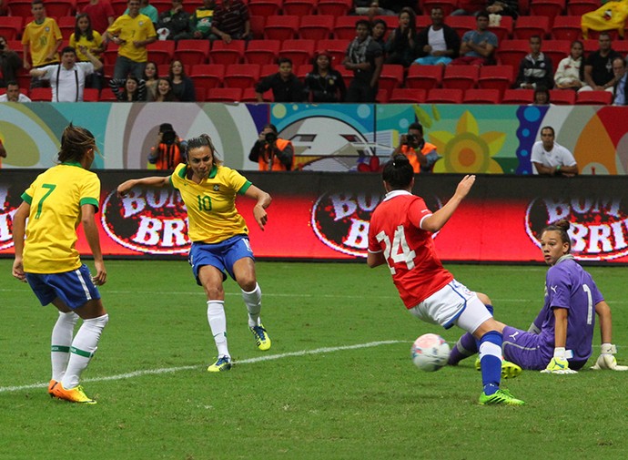 brasil 2 x 0 chile torneio internacional de brasília (Foto: Andre Borges / GDF)