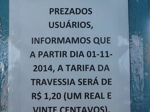 Preço na passagem da barquinha aumenta em R$0,10 (Foto: Emerson Rocha/Arquivo pessoal)