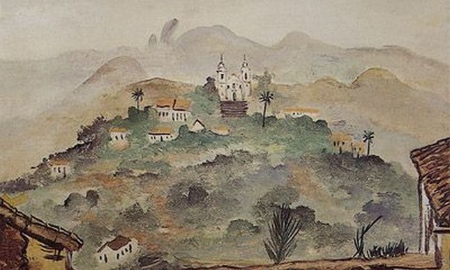 Alberto da Veiga Guignard: Ouro Preto, 1951, óleo sobre madeira (Foto: Acervo Museu de Arte Contemporânea da USP) Alberto da Veiga Guignard: Ouro Preto, 1951, óleo sobre madeira (Foto: Acervo Museu de Arte Contemporânea da USP)