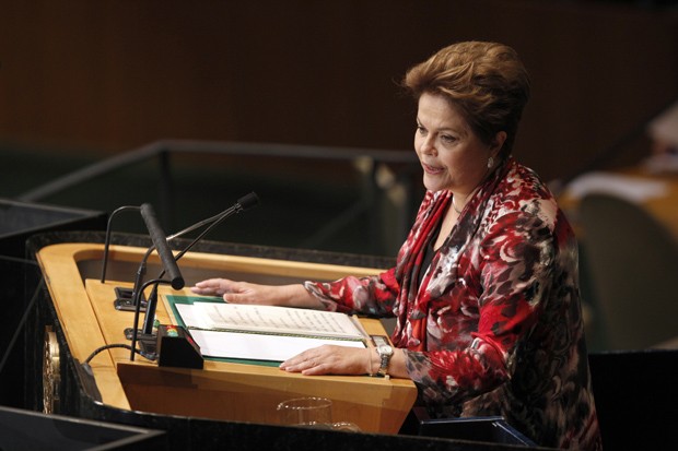 Discurso de Dilma na ONU (Foto: Mary Altaffer/AP)