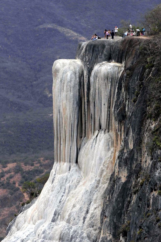 Cachoeira de pedra de Hierve el Agua, no México (Foto: Alberto Velasco/@WireImgId=634492 /Notimex)