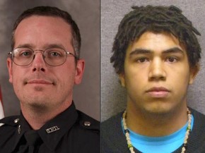 Fotos não datadas do policial Matt Kenny e de jovem Tony Robinson, de 19 anos (Foto: Madison Police Department/Wisconsin Department of Corrections via AP)
