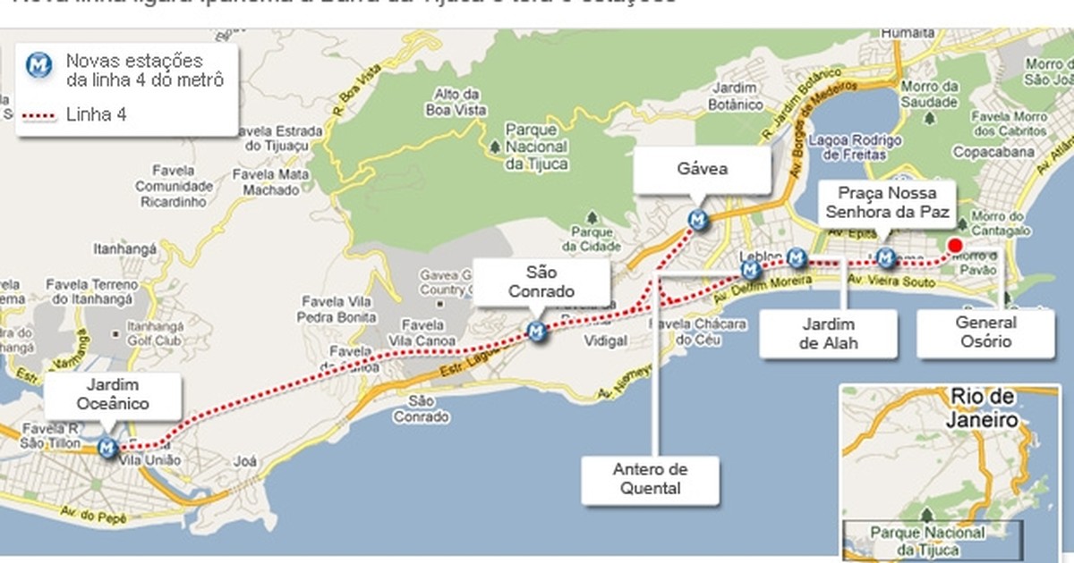 G1 - Linha 4 Do Metrô Do Rio Ligará Barra A Ipanema Em 13 Minutos ...