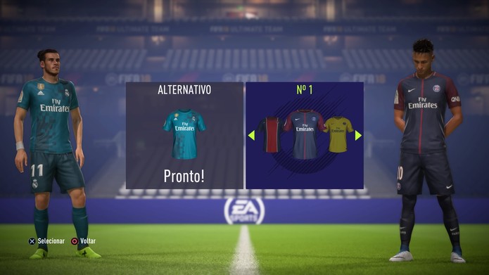 Aparência de jogadores e uniformes receberam melhorias em FIFA 18 (Foto: Reprodução / TechTudo) Aparência de jogadores e uniformes receberam melhorias em FIFA 18 (Foto: Reprodução / TechTudo)