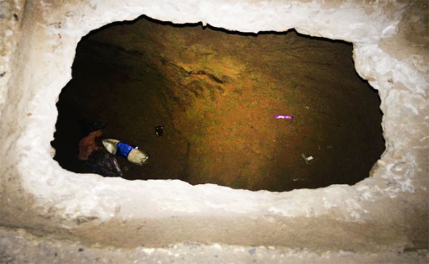 Túnel descoberto foi escavado a partir de uma das celas do Pavilhão 1 (Foto: Divulgação/PM)