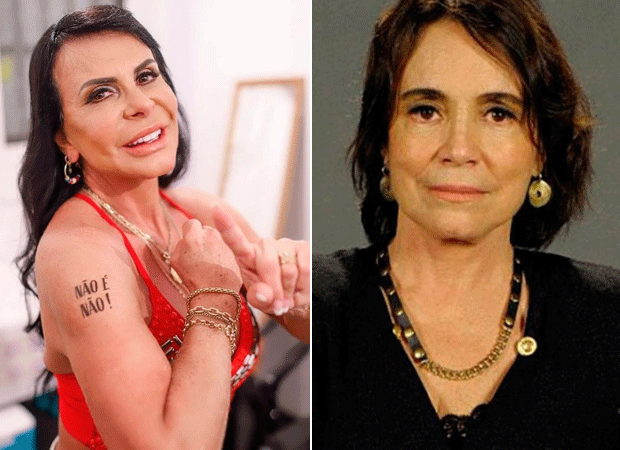 Gretchen criticou Regina Duarte em live (Foto: Reprodução/Instagram/Divulgação) Gretchen criticou Regina Duarte em live (Foto: Reprodução/Instagram/Divulgação)