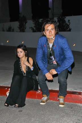 Selena Gomez e Orlando Bloom (Foto: AKM-GSI BRASil)