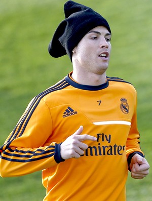 Cristiano Ronaldo treino do Real Madrid (Foto: EFE)