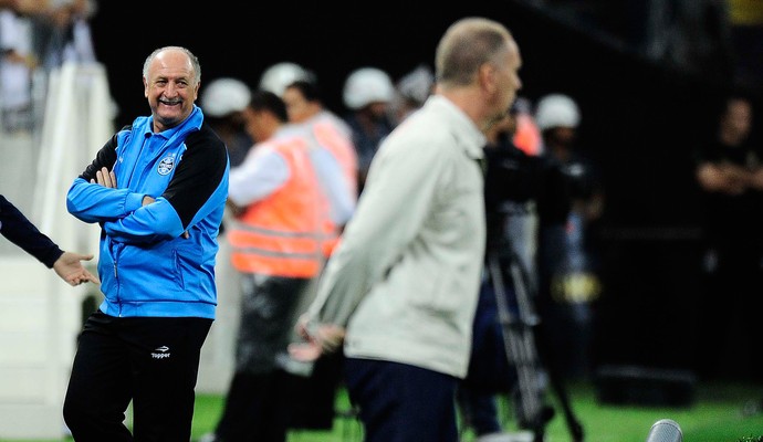 Scolari e Mano Menezes Corinthians x Grêmio (Foto: Marcos Ribolli)