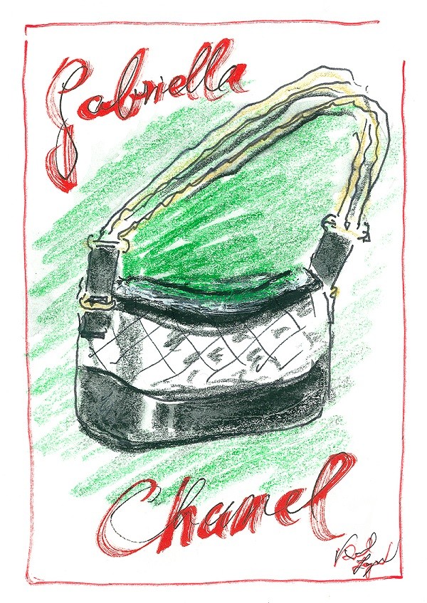 Croqui da bolsa Chanel Gabrielle, que será lançada em abril deste ano (Foto: Reprodução)
