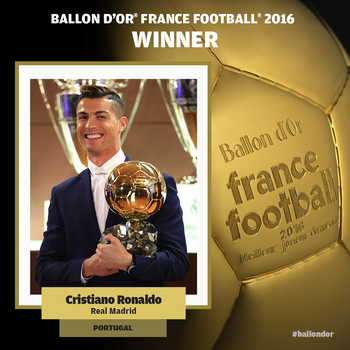 Bola de Ouro Cristiano Ronaldo France Football (Foto: Reprodução/France Football)