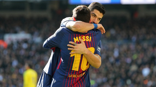 Suárez e Messi, Real Madrid x Barcelona (créditos: REUTERS/Sergio Perez)