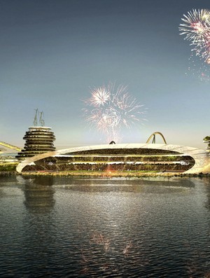 resort real madrid ilha artificail parque temático (Foto: Agência EFE) resort real madrid ilha artificail parque temático (Foto: Agência EFE)