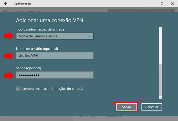 Insira os dados de login do usuário permitido (Foto: Reprodução/Paulo Alves)