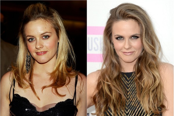 Há quem se arrisca a dizer que Alicia Silverstone está mais bonita hoje do que no passado. A foto da atriz à esquerda foi tirada 10 anos antes da segunda (Foto: Getty Images)