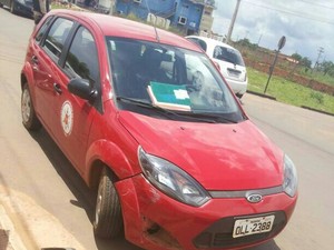 Corpo de Bombeiros se envolveu em acidente de trânsito, em Araguaína (Foto: Eliete Rodrigues/Arquivo Pessoal)