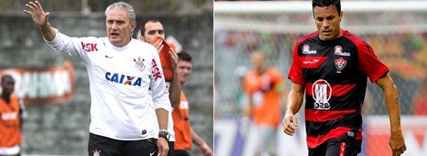 montagem cor e vitoria  (Foto: Daniel Augusto Jr. / Agência Corinthians / Felipe Oliveira / Divulgação/EC Vitória)