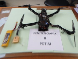 Drone abatido na P2 do Potim (Foto: Divulgação/ SAP)