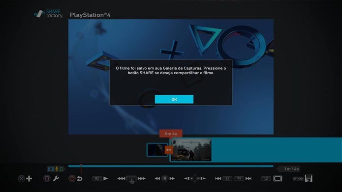 Playstation 4: como usar o editor de vídeos SHAREfactory (Foto: Reprodução/Murilo Molina)