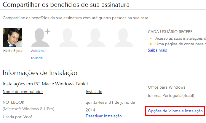 Acesse sua conta do Office.com (Foto: Reprodução/Helito Bijora)