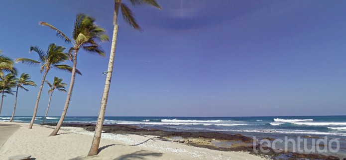 Caminhe pela praia no Hawai com o Google Street View (Foto: Reprodução/Barbara Mannara) Caminhe pela praia no Hawai com o Google Street View (Foto: Reprodução/Barbara Mannara)