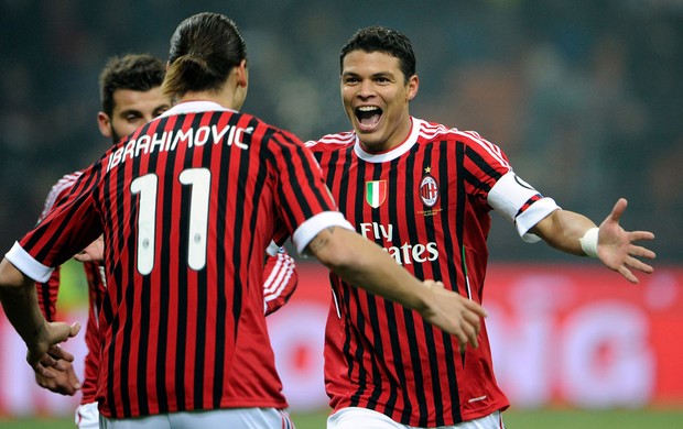 Thiago Silva e Ibrahimovic milan (Foto: Agência Getty Images)