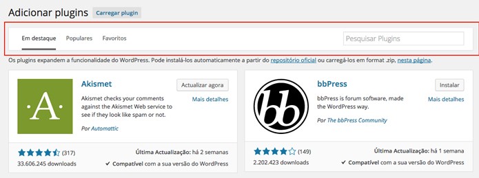 Pesquise seu plugin (Foto: Reprodução/André Sugai)