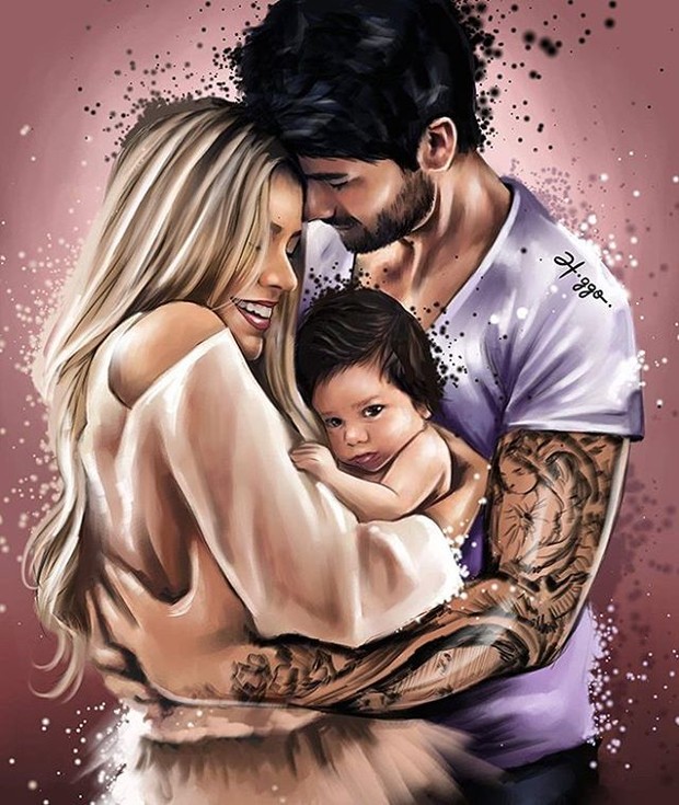 Adriana Sant&amp;#39;Anna e Rodrigo e o filho Rodrigo (Foto: Reprodução/Instagram)