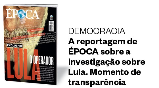 A reportagem de capa da revista Época sobre a investigação sobre Lula (Foto: época )