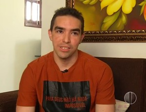 Paulo Júnior - atacante ex-Salgueiro e América-RN (Foto: Reprodução/Inter TV Cabugi)
