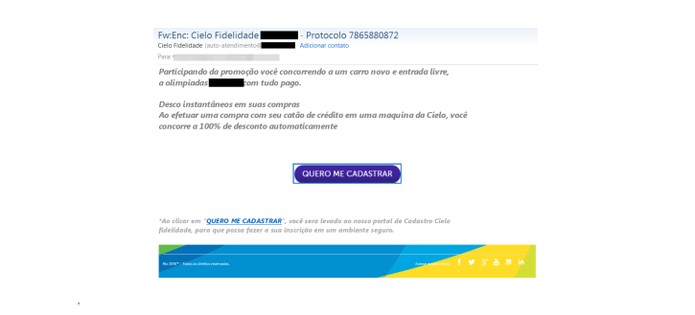 Site falso pede credenciais de cartão de crédito para clonar (Foto: Divulgação/Kaspersky Lab)