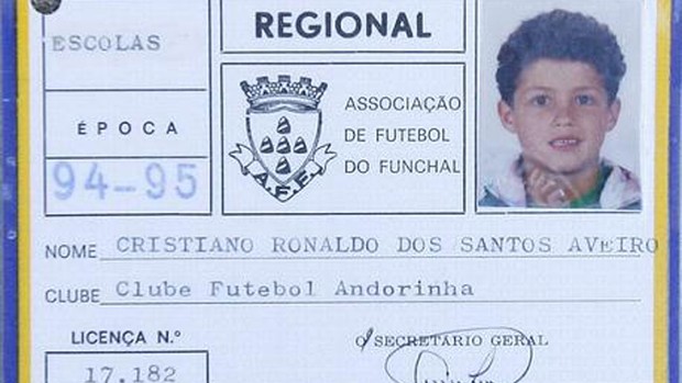 Cristiano Ronaldo carteirinha Andorinha (Foto: Arquivo Pessoal)