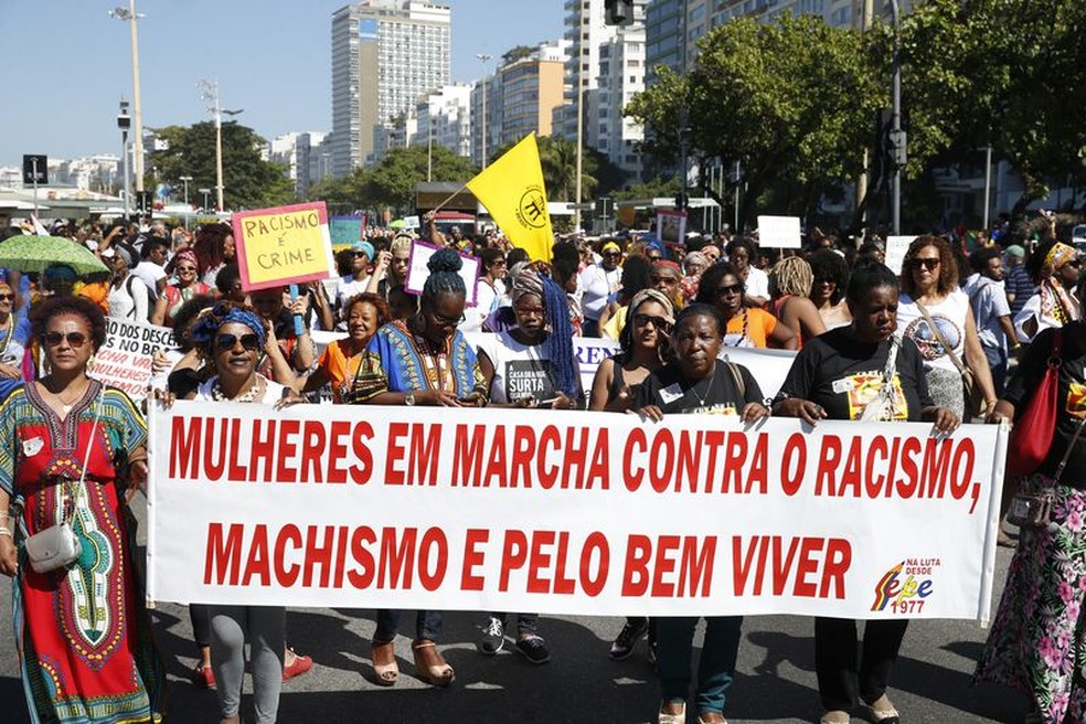 Marcha das Mulheres Negras no Rio de Janeiro, em julho (Foto: Tânia Rêgo/Agência Brasil)