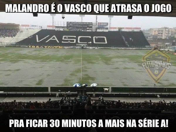 Zoação Vasco chuva - Vasco x Santos