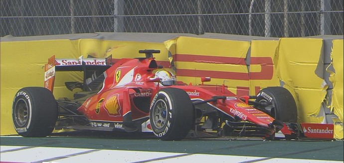 Sebastian Vettel bateu no GP do México (Foto: Divulgação)