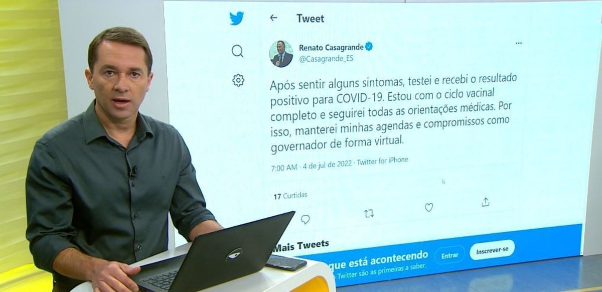 Governador Do ES Renato Casagrande Testa Positivo Para Covid 19