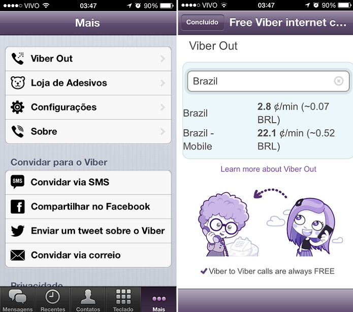 Viber também tem aplicativo pago (Foto: Thiago Barros/TechTudo)