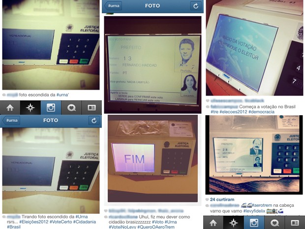 Eleitores postaram fotos de seus votos na internets (Foto: Reprodução/ Instagram)