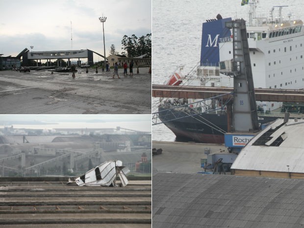 Estrutura prestes a ser inaugurada do porto veio abaixo com o vento (Foto: Nájia Furlan/Appa/Divulgação)